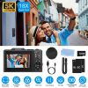 5K 75MP Digital Camera for Photography Anti-Shake WiFi Vlogging Video Camera with 9 Shooting Modes 18X Zoom Fill Light Webcam Function 2 Batteries 32G