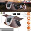 3-4 Person Pop Up Tent Automatic Setup Camping Tent Waterproof Instantåtup Tent with 4 Tent Poles 2 Mosquito Net Windows Carrying Bag for Hiking Cli