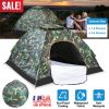 3/4 Person Instant Pop Up Dome Tent Waterproof Camping Tent w/Mosquito Net Doors Bags