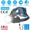 100000LM LED Headlamp 7 Lighting Modes Rechargeable Headlights IP44 Waterproof Rotatable Headlights For Hiking Rescuing Camping