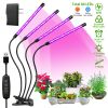 Grow Lights for Indoor Plants, iMounTEK 80W 80 LEDs Plant Lights with Red Blue Full Spectrum 10 Dimmable Level 360djustable Gooseneck 3/6/12H Timer