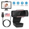 1080P USB Webcam Streaming USB Camera 170ertical Adjustment w/ Clip For PC Video Conferencing Gaming Facetime Broadcast
