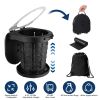 Retractable Portable Toilet Collapsible Portable Potty for Adults Emergency Toilet Kit with Adjustable Height Lid 20 Garage Bags Carry Bag for Camping