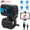 HD Webcam USB PC Computer Web Camera W/ Microphone Rotatable Clip for Desktop Laptop Live Broadcast Video Calling Conferencing Gaming