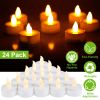 24pcs Flameless LED Tealight Candles Battery Powered Fake Tea Lights Decor Candle Lamp