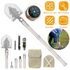 Military Folding Shovel Multifunctional Survival Emergency Spade Tactical Multi Tool For Outdoor Camping Hiking Backpacking w/ Compass