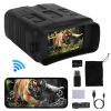 Night Vision Goggles 4K Full-Color BinocularspX¯om with 2624ft Viewing Range 3\'\' Screen 64G MMC Card WIFI APP Control Save Photo and Video for C