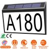 Solar Powered House Numbers LED Light Dusk To Dawn Address Plaque Sign Waterproof Wall Mount Number Plate Lamp for House Yard Garden Street Mailbox