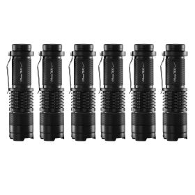 6PCS 25000LM Tactical LED Flashlight IPX5 Torch Zoomable 3 Modes Pocket Torch Flashlight