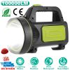 100000LM Super Bright LED Searchlight Portable Rechargeable Handheld Flashlight Waterproof Main Side Emergency Spotlight Camping Lantern