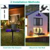 Solar Powered Bug Zapper LED Mosquito Killer Lamp Electronic Pest Control Repellent Insect Killer Repeller with Double Heads