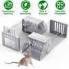 Automatic Continuous Rat Trap Single Door Mouse Cage Humane Live Animal Trap Cage Indoor Outdoor for Small Rodents Mice Voles