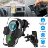 Car Wireless Phone Charger Car Air Vent Phone Mount Holder Bracket Fast Charge 15W 10W 7.5W Automatic Clamping Fit for iPhone 13 13Pro Max 12 Pro Max