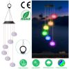 Solar Wind Chime Lights Sea Urchins Decorative Lamp 7 Color Changing IP65 Waterproof Mobile Spinner String Lights For Home Garden Party Festival