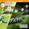 4Pcs Solar Powered Dandelion Garden Lights IP65 Waterproof Landscape Decorative Stake Lamp Lawn Lights For Yard Driveway Walkway Patio