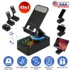 4 In 1 Foldable Wireless Speaker Phone Stand With Power Bank 360¯tatable Stand Wireless 5.3 Speaker 5000mAh Battery RGB Light for Phones iPads