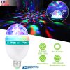 E27 3W Rotating RGB LED Light Bulb Colorful Stage Light Disco Party Lamp Holiday Light