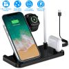 4 In 1 Wireless Charger Foldable Fast Charging Station Stand Dock Fit for iWatch Apple Pencil Airpod 1/2/3/Pro iPhone 13 12 11 Pro Samsung S22 S21 Qi-