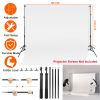 6.5 x 10ft Photo Video Studio Backdrop Background Stand Adjustable Heavy Duty Photography Backdrop Support Stand Set with Carrying Bag Clamps