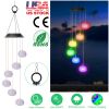 Solar Wind Chime Lights Sea Urchins Decorative Lamp 7 Color Changing IP65 Waterproof Mobile Spinner String Lights For Home Garden Party Festival