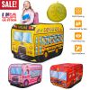 Kids Play Tent Foldable Pop Up Ice Cream Bus Tent Portable Children Baby Play House W/ Carry Bag For Indoor Outdoor Use