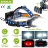 20000LM LED Headlamp 8 Lighting Modes Rechargeable Headlights IP44 Waterproof Rotatable Headlights For Hiking Rescuing Camping