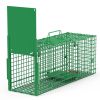 26in Single Door Live Animal Cage Trap For Animals Under 5LBS Easy To Setup Humane Galvanized Iron Trap Cage For Small Cats Rabbits Squirrels Moles Ch