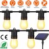 48FT Solar String Light Hanging 15 Vintage Edison Bulbs for Patio Party Yard Garden Wedding Decor 4 Light Modes IP65 Waterproof