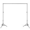 6.5 x 10ft Photo Video Studio Backdrop Background Stand Adjustable Heavy Duty Photography Backdrop Support Stand Set with Carrying Bag Clamps