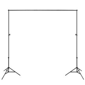 6.5 x 10ft Photo Video Studio Backdrop Background Stand Adjustable Heavy Duty Photography Backdrop Support Stand Set with Carrying Bag Clamps