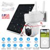 Solar WIFI Security Camera IP66 Waterproof USB Battery Powered 2.4G WiFi Wireless 1080P Surveillance Camera with Flood Light Night Vision Human Detect