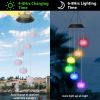 Solar Wind Chime Lights Sea Urchins Decorative Lamp 7 Color Changing IP65 Waterproof Mobile Spinner String Lights For Home Garden Party Festival