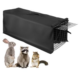 31x12x11eavy Duty Folding Live Animal Trap Cage With Waterproof Cover Humane Easy To Catch And Release Trap For Stray Cats Raccoons Squirrel Skunk