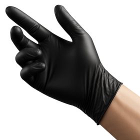 Black Nitrile Disposable Gloves 4.5 Mil Latex & Powder-Free 1000 Count Size L