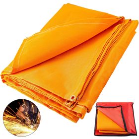 VEVOR 6 x 10 Ft Welding Blanket Orange Fiberglass Blanket Portable Fiberglass Fire Retardant Blanket Welding Mat Welding Fireproof Thermal Resist