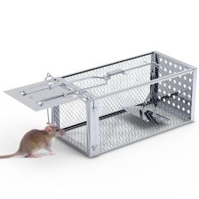 Single Door Rat Trap Cage Humane Rodent Trap Mouse Trap Indoor Outdoor for Small Rodents Mice Voles Hamsters