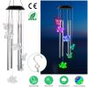 Solar Wind Chime Lights Bee Decorative Lamp 7 Color Changing IP55 Waterproof Hanging String Lights For Home Garden Party Festival