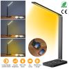Foldable LED Desk Lamp with Wireless Charger USB Charging Port Dimmable Eye Caring Table Read Lamp with 5 Color Modes 3 Intensities