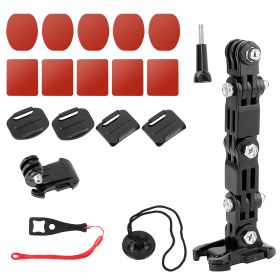Motorcycle Helmet Chin Mount Kit Fit For GoPro Hero 6/5/4 Action Camera Mount Bracket Set w/ Safety Buckle Strap