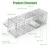 31x12x11olding Live Animal Trap Cage With Waterproof Cover And Gloves Humane Easy To Catch And Release Trap For Stray Cats Raccoons Squirrel Skunk