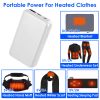 10000mAh Portable Charger Battery Pack for Heated Blanket Vest Jacket Power Bank with Type-C USB Cable Fit For IOSPhone 14 Android And More 5V/2A DC12