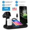 Wireless Charger Dock 4 in 1 10W Fast Charging Station For iPhone Apple iWatch Series 5/4/3/2/1 AirPods Fit for iPhone 11/11Pro/XS/XR/MAX/X/8 Plus/8 S