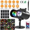 12 Patterns LED Projector Lights IP65 Waterproof Ocean Wave Projector Light with Remote Control Timer for Christmas Halloween Festival Wedding Party D