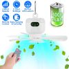 2 In 1 Portable Camping Fan with LED Lantern 8000mAh Battery Powered Tent Fan with Carabiner Digital Display 4 Speeds 4 Timer Settings for Camping Can