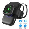 3 in 1 Wireless Charger Portable Magnetic Power Bank with Built-in Cable External Battery Pack Compatible with Apple Watch 8/7/6/SE/5/4/3/2/1 iPhone 1