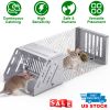 Automatic Continuous Rat Trap Single Door Mouse Cage Humane Live Animal Trap Cage Indoor Outdoor for Small Rodents Mice Voles