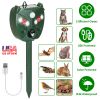 Ultrasonic Solar Animal Repeller Outdoor Mole Snake Squirrel Mouse Chaser Waterproof Bird Deer Dog Cat Deterrent with 5 Gears for Farm Garden Yard