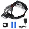 250000 LM LED Headlamp Rechargeable Bike Front Light Riding Camping Hunting