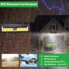 Solar Lights 180 LEDs Solar Wall Light Outdoor Motion Sensor Lamp IP65 Waterproof 120ensing 270éde Lighting Angle for Garage Garden Pathway