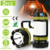 2Pcs Camping Lantern Rechargeable Flashlight Torch Power Bank Portable Tent Light Lamp USB Rechargeable for Hiking Fishing Emergency Outdoor
